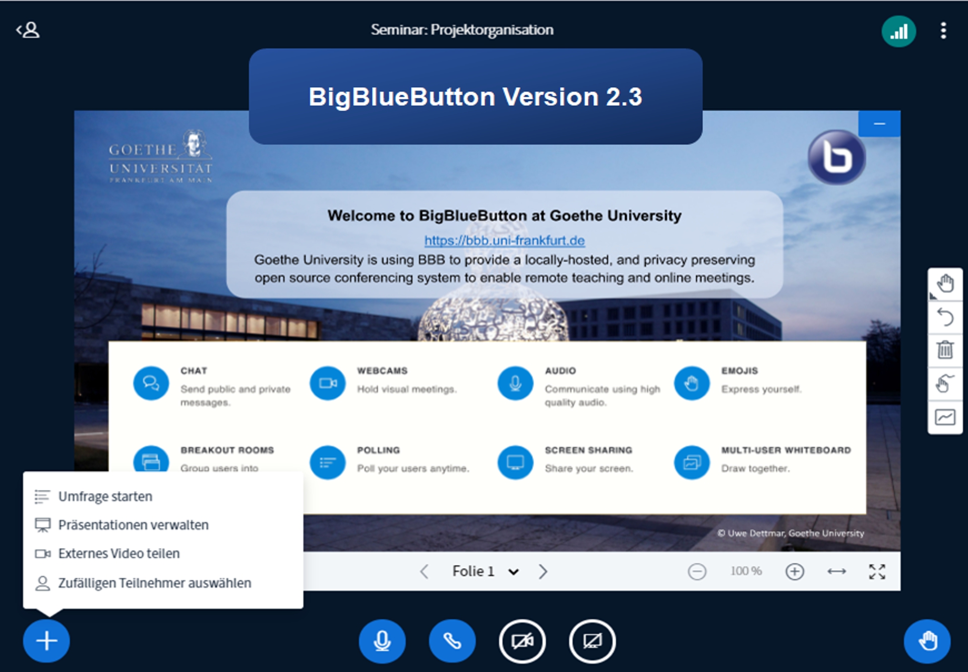 BigBlueButton Version 2.3 GU
