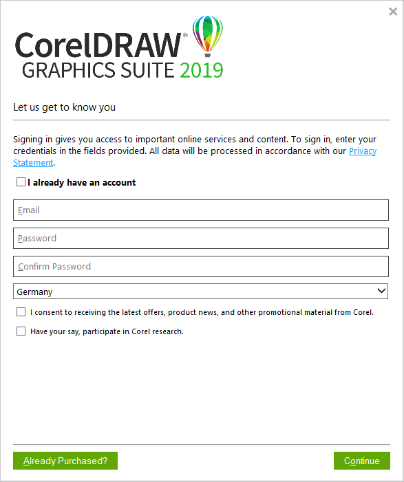 CorelDraw Installation Windows C
