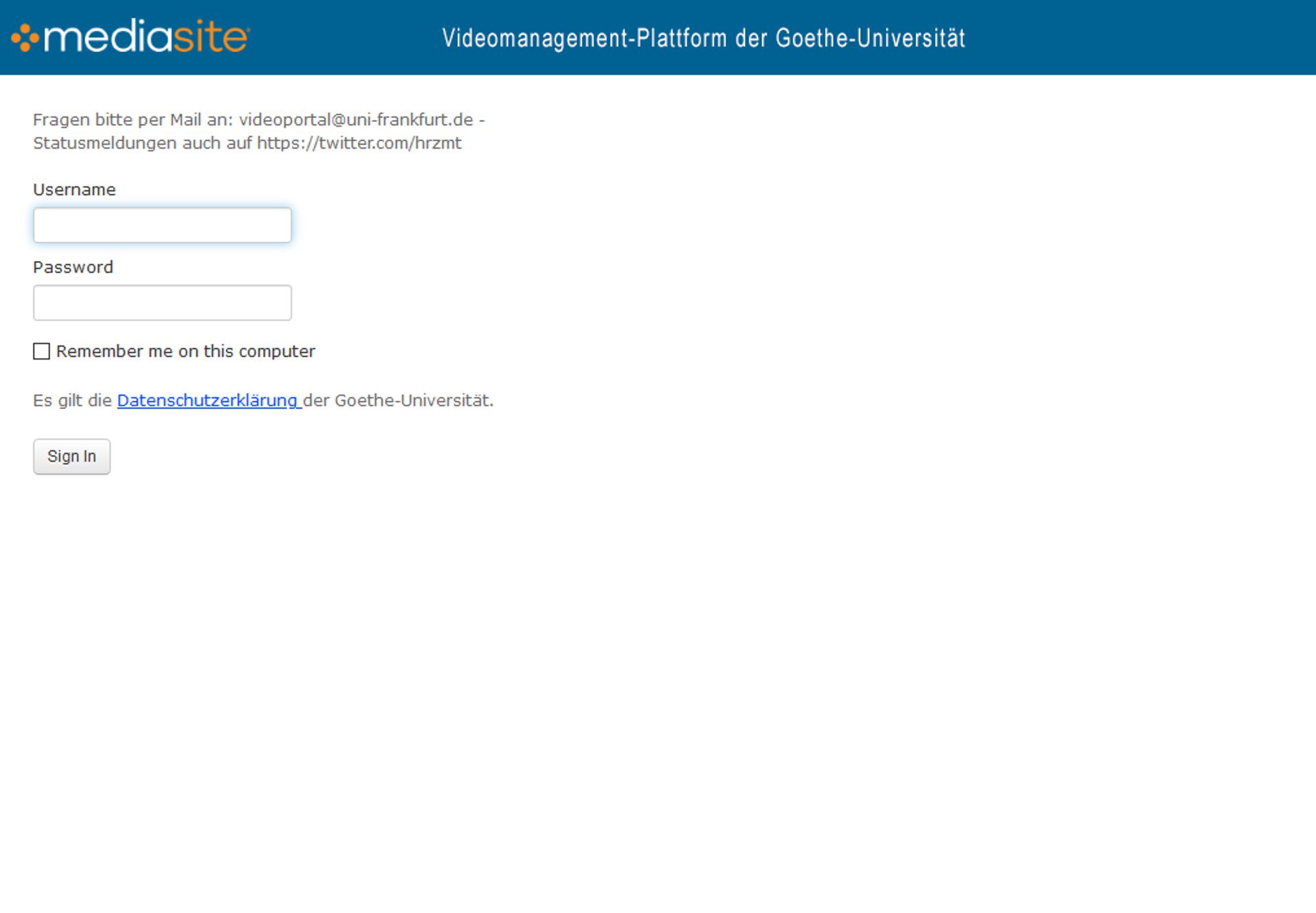 Goethe Universitat Hrz Login Portal